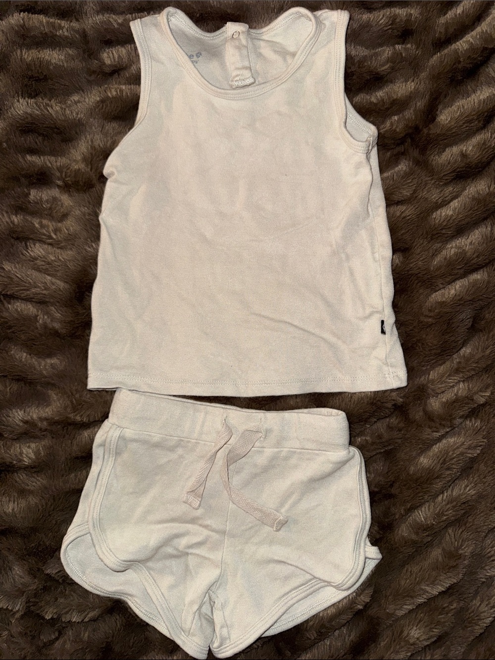 Kyte baby almond bamboo jersey tank jogger set